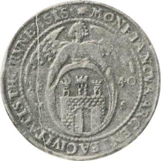 Реверс монеты - Полталера 1640 года MS "Торунь" - цена серебряной монеты - Польша, Владислав IV