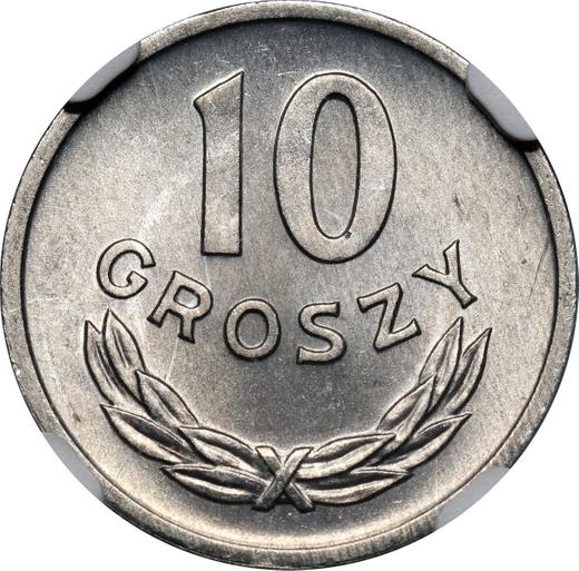 Реверс монеты - 10 грошей 1965 года MW - цена  монеты - Польша, Народная Республика