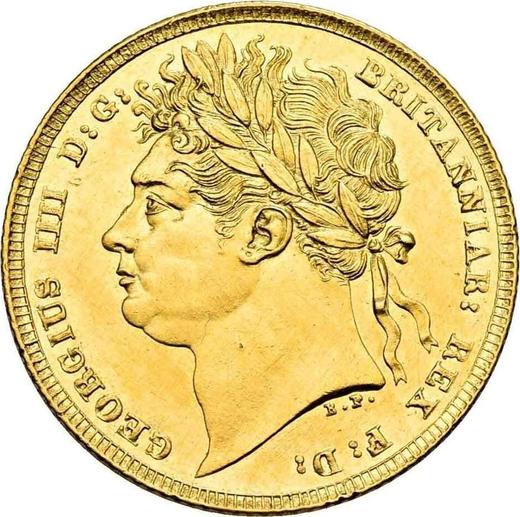Anverso Soberano 1821 BP - valor de la moneda de oro - Gran Bretaña, Jorge IV