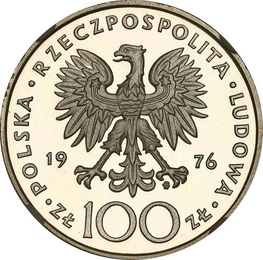 Anverso 100 eslotis 1976 MW "Bicentenario de la muerte de Tadeusz Kościuszko" Plata - valor de la moneda de plata - Polonia, República Popular