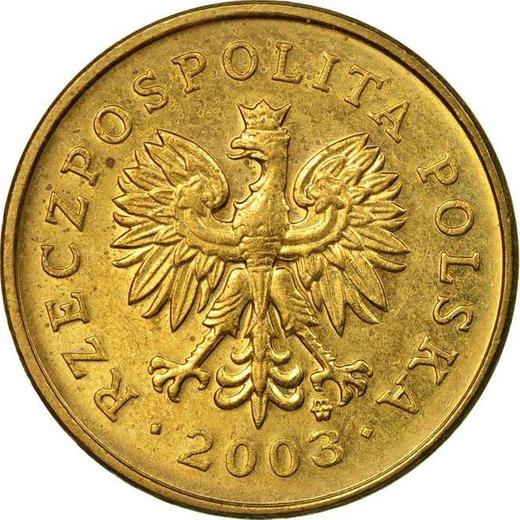 Аверс монеты - 2 гроша 2003 года MW - цена  монеты - Польша, III Республика после деноминации
