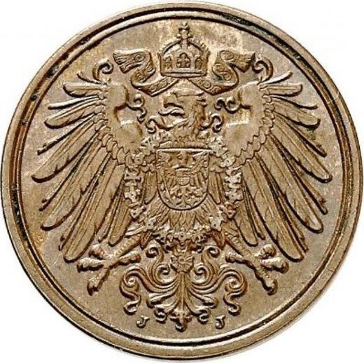 Reverso 1 Pfennig 1902 J "Tipo 1890-1916" - valor de la moneda  - Alemania, Imperio alemán