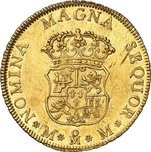 Реверс монеты - 4 эскудо 1760 года Mo MM - цена золотой монеты - Мексика, Карл III