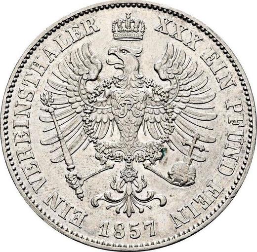 Реверс монеты - Талер 1857 года A - цена серебряной монеты - Пруссия, Фридрих Вильгельм IV