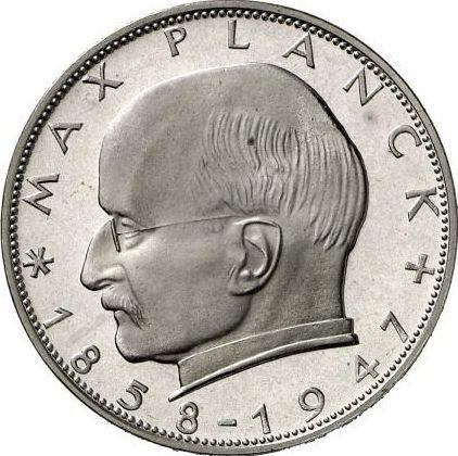 Аверс монеты - 2 марки 1967 года J "Планк" - цена  монеты - Германия, ФРГ
