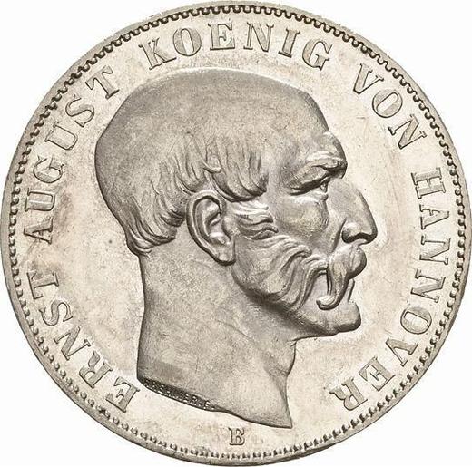 Аверс монеты - Талер 1850 года B Bergsegen-des Harzes - цена серебряной монеты - Ганновер, Эрнст Август