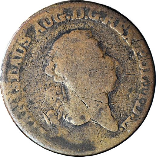 Аверс монеты - Трояк (3 гроша) 1777 года EB Реверс двузлотовки - цена  монеты - Польша, Станислав II Август