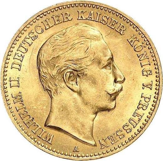 Аверс монеты - 10 марок 1893 года A "Пруссия" - цена золотой монеты - Германия, Германская Империя