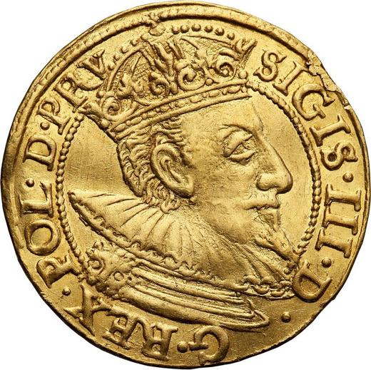 Аверс монеты - Дукат 1594 года "Гданьск" - цена золотой монеты - Польша, Сигизмунд III Ваза
