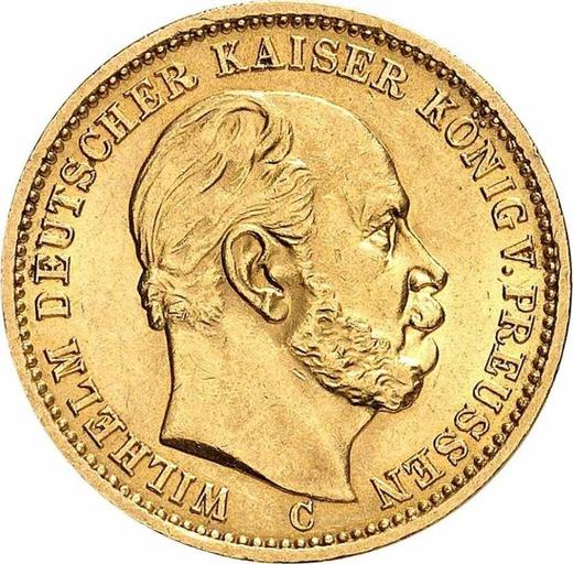 Awers monety - 20 marek 1872 C "Prusy" - cena złotej monety - Niemcy, Cesarstwo Niemieckie
