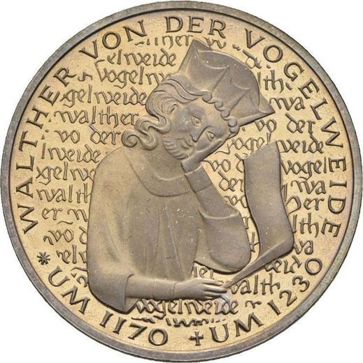 Anverso 5 marcos 1980 D "Vogelweide" - valor de la moneda  - Alemania, RFA