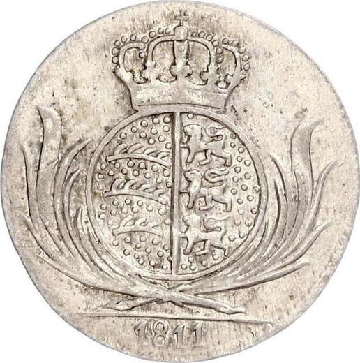 Rewers monety - 6 krajcarów 1811 - cena srebrnej monety - Wirtembergia, Fryderyk I
