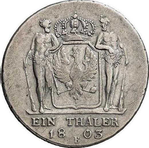 Реверс монеты - Талер 1803 года B - цена серебряной монеты - Пруссия, Фридрих Вильгельм III