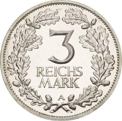 Rewers monety - 3 reichsmark 1925 A "Nadrenia" - cena srebrnej monety - Niemcy, Republika Weimarska
