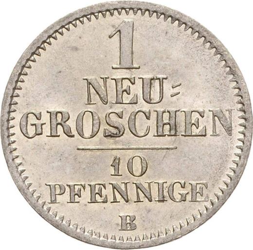 Reverse Neu Groschen 1861 B - Silver Coin Value - Saxony-Albertine, John