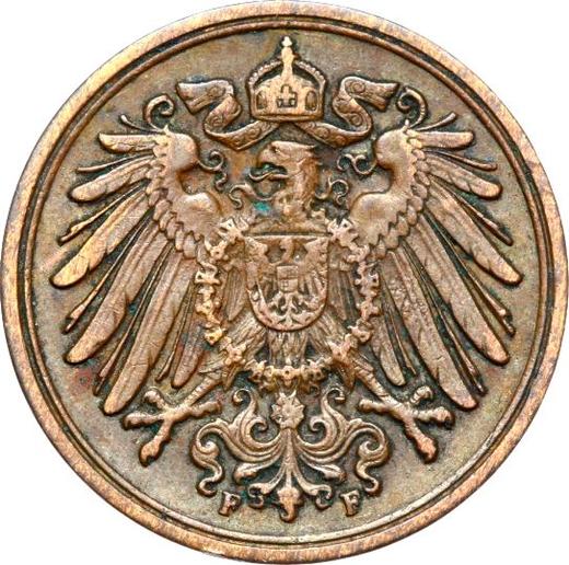 Реверс монеты - 1 пфенниг 1915 года F "Тип 1890-1916" - цена  монеты - Германия, Германская Империя
