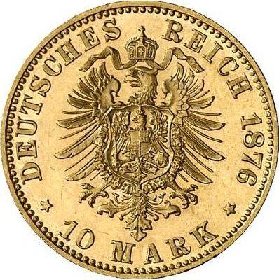 Реверс монеты - 10 марок 1876 года C "Пруссия" - цена золотой монеты - Германия, Германская Империя