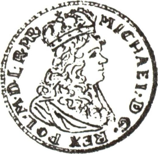 Awers monety - Dukat 1672 CS "Elbląg" - cena złotej monety - Polska, Michał Korybut