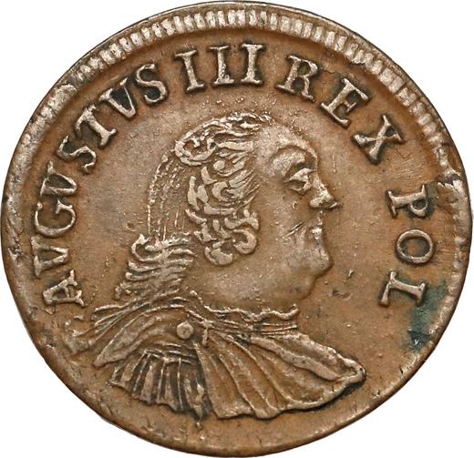 Anverso 1 grosz 1754 "de corona" - valor de la moneda  - Polonia, Augusto III