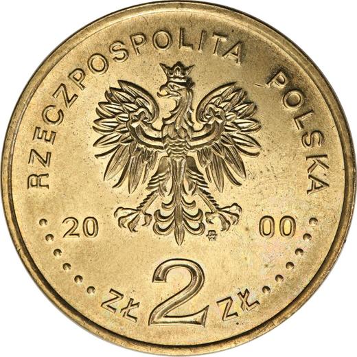 Аверс монеты - 2 злотых 2000 года MW EO "Великий юбилей 2000 года" - цена  монеты - Польша, III Республика после деноминации
