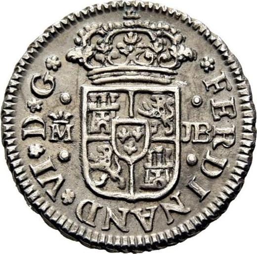 Аверс монеты - 1/2 реала 1748 года M JB - цена серебряной монеты - Испания, Фердинанд VI