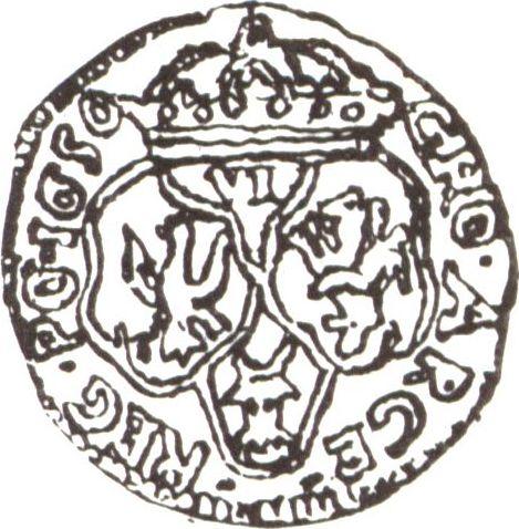Revers Probe 6 Gröscher 1650 - Silbermünze Wert - Polen, Johann II Kasimir