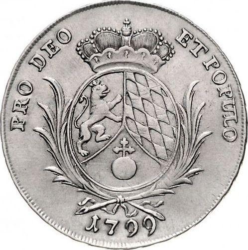 Reverso Tálero 1799 - valor de la moneda de plata - Baviera, Maximilian I