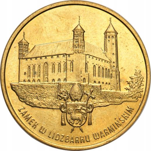 Reverso 2 eslotis 1996 MW AN "Castillo de Lidzbark Warmiński" - valor de la moneda  - Polonia, República moderna
