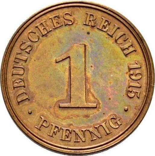 Аверс монеты - 1 пфенниг 1915 года J "Тип 1890-1916" - цена  монеты - Германия, Германская Империя