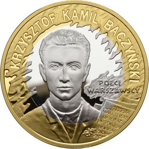Rewers monety - 10 złotych 2009 MW NR "Krzysztof Kamil Baczyński" - cena srebrnej monety - Polska, III RP po denominacji