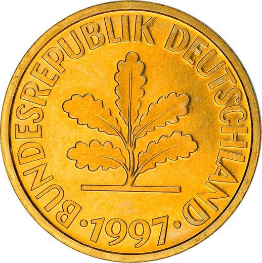Reverse 10 Pfennig 1997 J -  Coin Value - Germany, FRG