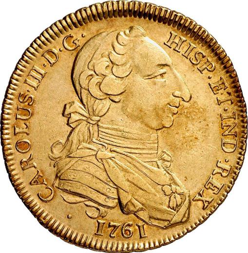 Obverse 4 Escudos 1761 M JP - Spain, Charles III