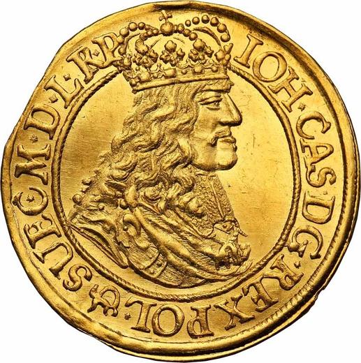 Аверс монеты - Дукат 1666 года DL "Гданьск" - цена золотой монеты - Польша, Ян II Казимир