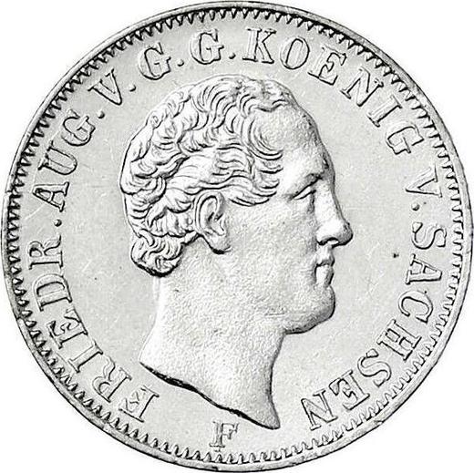 Аверс монеты - 1/6 талера 1846 года F - цена серебряной монеты - Саксония-Альбертина, Фридрих Август II