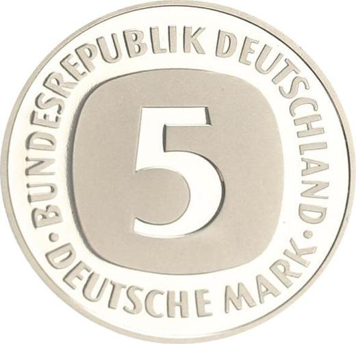 Anverso 5 marcos 1985 J - valor de la moneda  - Alemania, RFA
