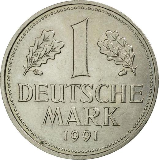 Obverse 1 Mark 1991 G -  Coin Value - Germany, FRG