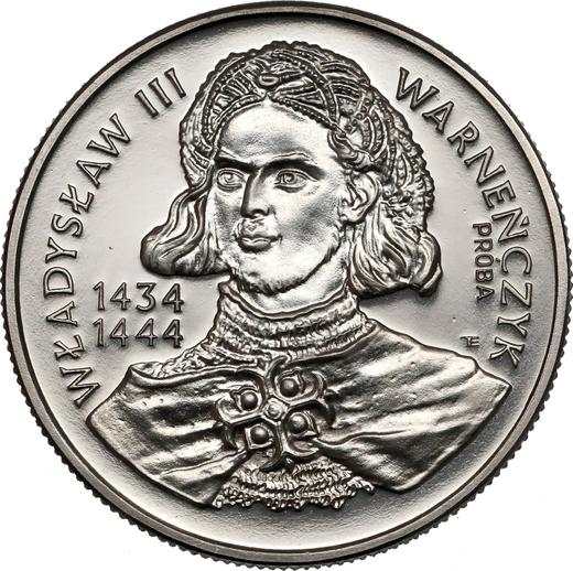 Reverso 10000 eslotis 1992 MW ET "Vladislao III Jagellón" - valor de la moneda  - Polonia, República moderna