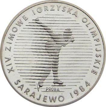 Reverso Pruebas 500 eslotis 1983 MW "Juegos de la XIV Olimpiada de Sarajevo 1984" Plata - valor de la moneda de plata - Polonia, República Popular