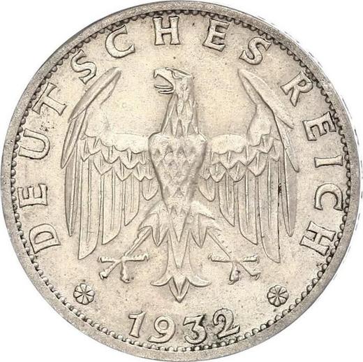 Anverso 3 Reichsmarks 1932 J - valor de la moneda de plata - Alemania, República de Weimar