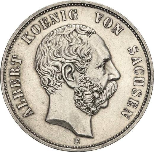 Аверс монеты - 5 марок 1893 года E "Саксония" - цена серебряной монеты - Германия, Германская Империя