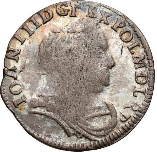 Аверс монеты - Шестак (6 грошей) 1679 года - цена серебряной монеты - Польша, Ян III Собеский