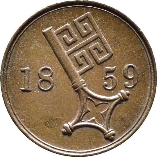 Аверс монеты - 1 шварен 1859 года - цена  монеты - Бремен, Вольный ганзейский город