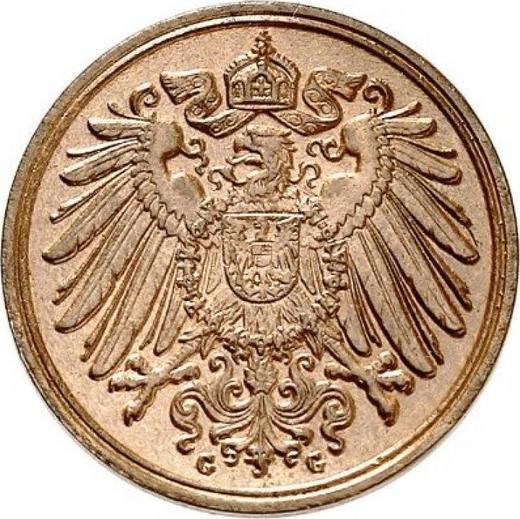 Reverso 1 Pfennig 1894 G "Tipo 1890-1916" - valor de la moneda  - Alemania, Imperio alemán