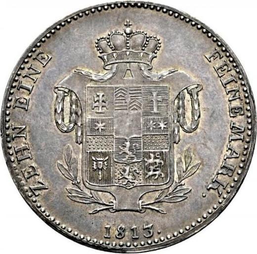 Reverso Prueba Tálero 1813 K Canto liso Reacuñación - valor de la moneda de plata - Hesse-Cassel, Guillermo I