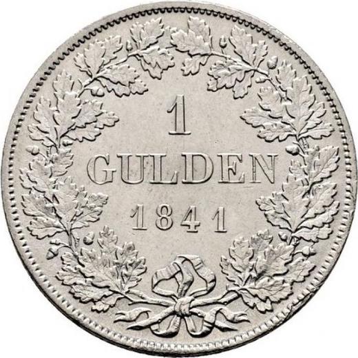 Rewers monety - 1 gulden 1841 - cena srebrnej monety - Wirtembergia, Wilhelm I