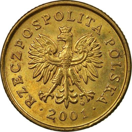 Anverso 5 groszy 2001 MW - valor de la moneda  - Polonia, República moderna