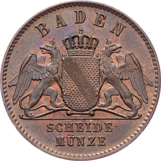 Awers monety - 1 krajcar 1863 - cena  monety - Badenia, Fryderyk I