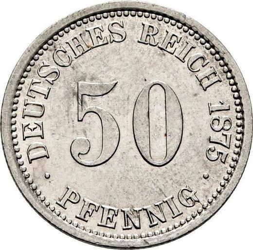 Anverso 50 Pfennige 1875 A "Tipo 1875-1877" - valor de la moneda de plata - Alemania, Imperio alemán