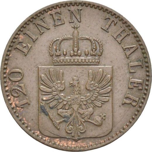 Аверс монеты - 3 пфеннига 1864 года A - цена  монеты - Пруссия, Вильгельм I
