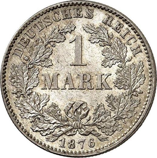 Awers monety - 1 marka 1876 H "Typ 1873-1887" - cena srebrnej monety - Niemcy, Cesarstwo Niemieckie